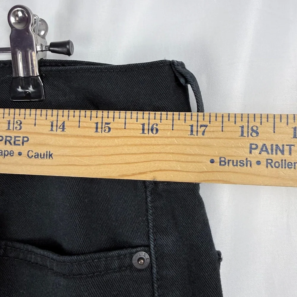 Levis 513‎ Slim Straight Jeans 34x32 Black Denim Gorpcore Minimalist Streetwear